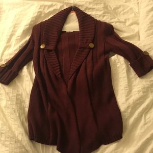 Burgundy cardigan